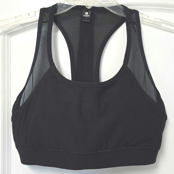 NWT 90 degrees by reflex sports bra black partial back zip Size Large - Picture 3 of 8